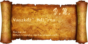 Vaszkó Márta névjegykártya